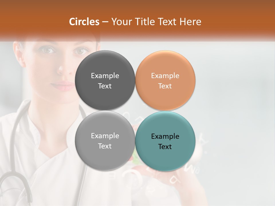 A Woman Doctor Is Holding A Plate Of Food PowerPoint Template