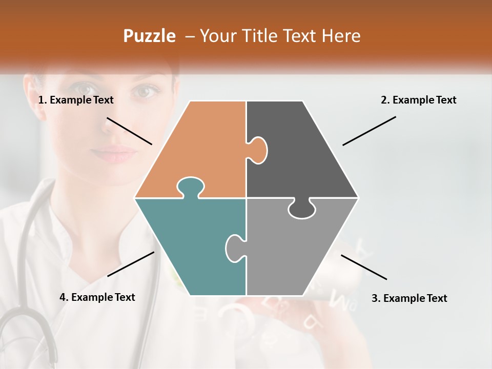 A Woman Doctor Is Holding A Plate Of Food PowerPoint Template