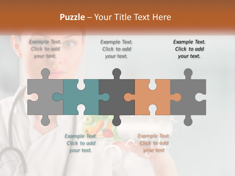A Woman Doctor Is Holding A Plate Of Food PowerPoint Template