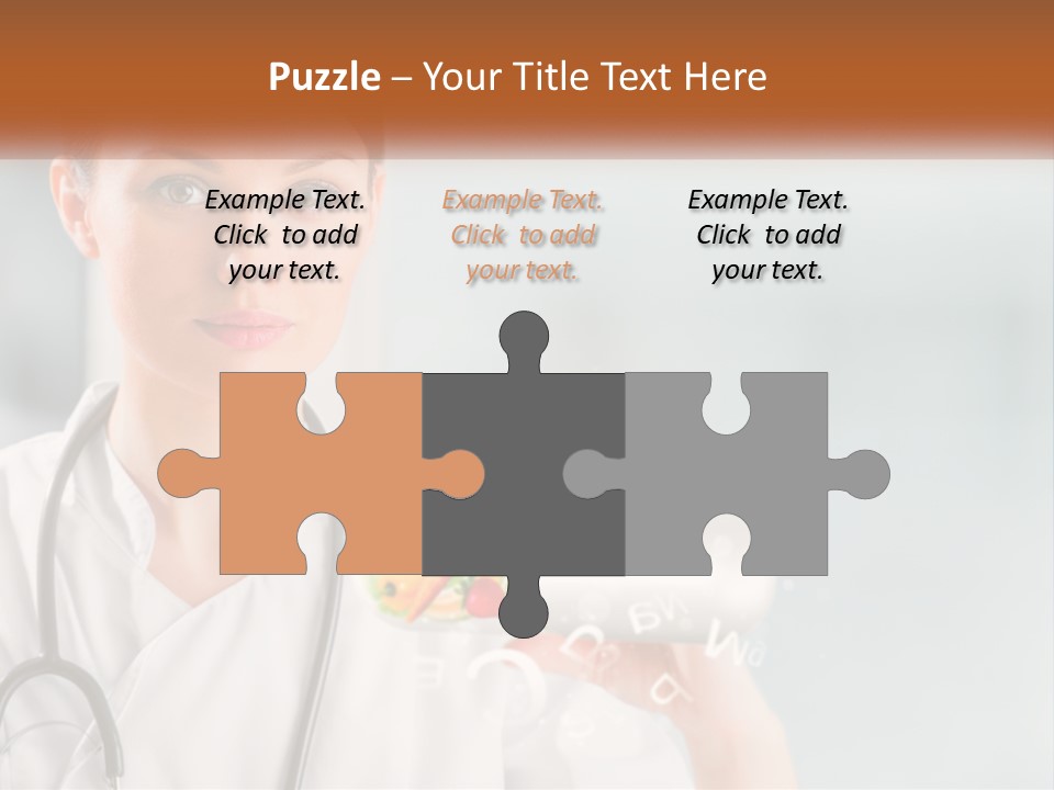 A Woman Doctor Is Holding A Plate Of Food PowerPoint Template