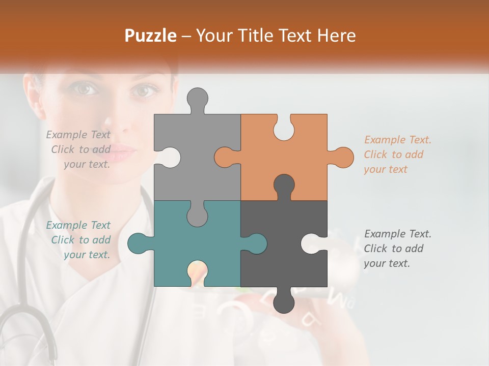 A Woman Doctor Is Holding A Plate Of Food PowerPoint Template