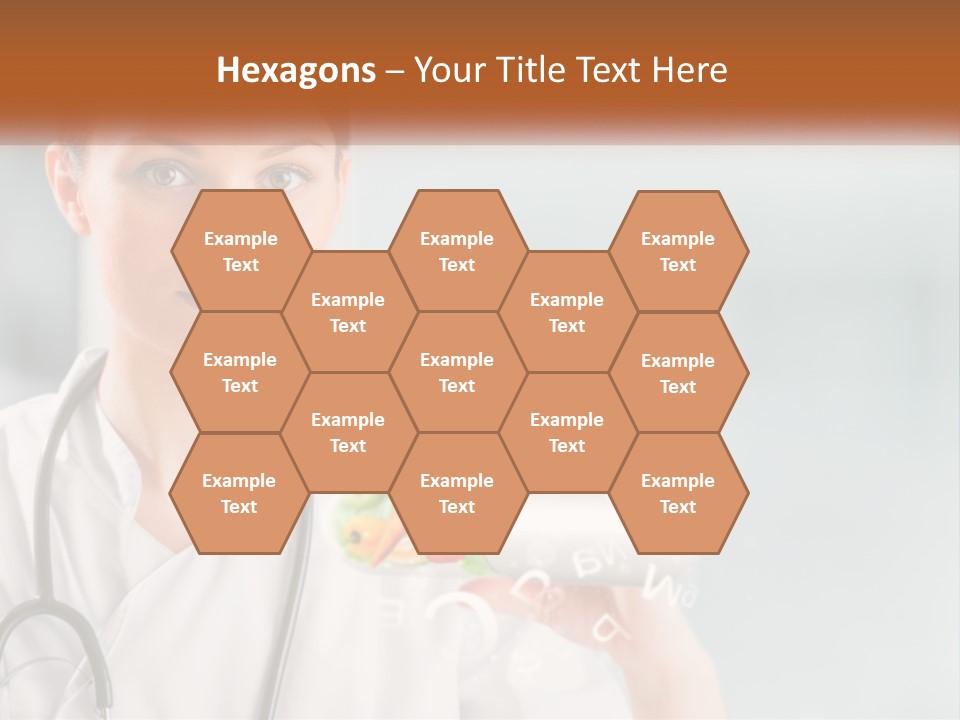 A Woman Doctor Is Holding A Plate Of Food PowerPoint Template