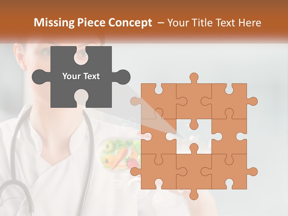 A Woman Doctor Is Holding A Plate Of Food PowerPoint Template