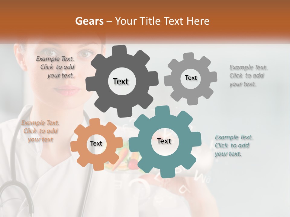 A Woman Doctor Is Holding A Plate Of Food PowerPoint Template