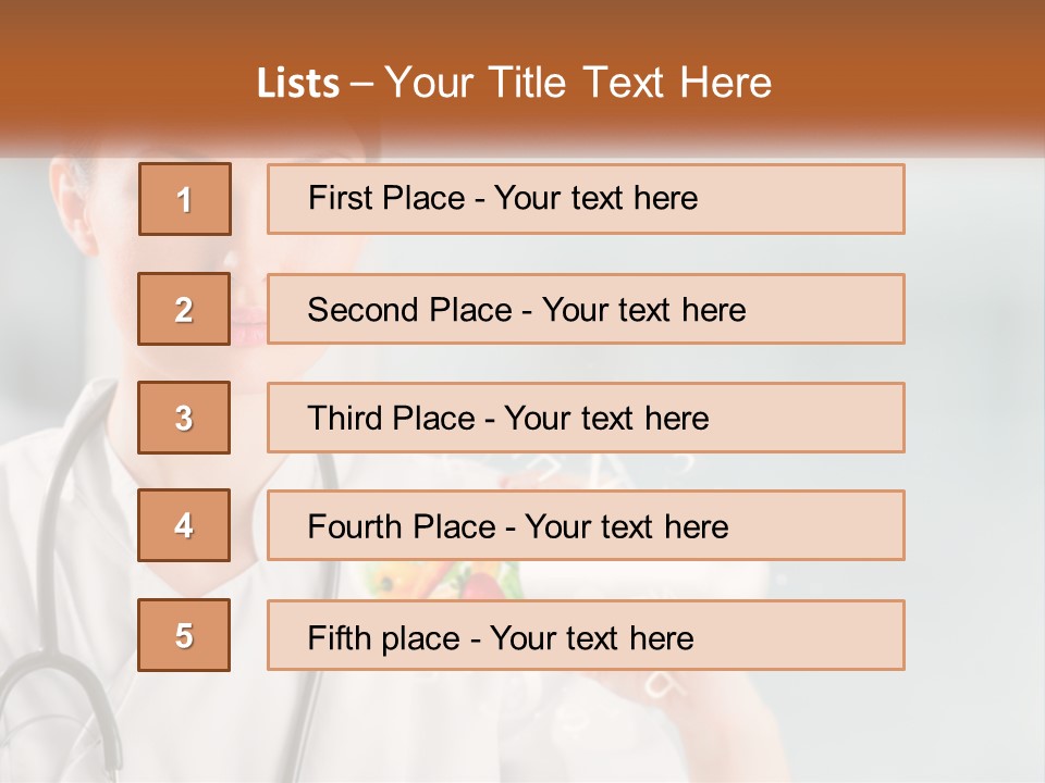 A Woman Doctor Is Holding A Plate Of Food PowerPoint Template