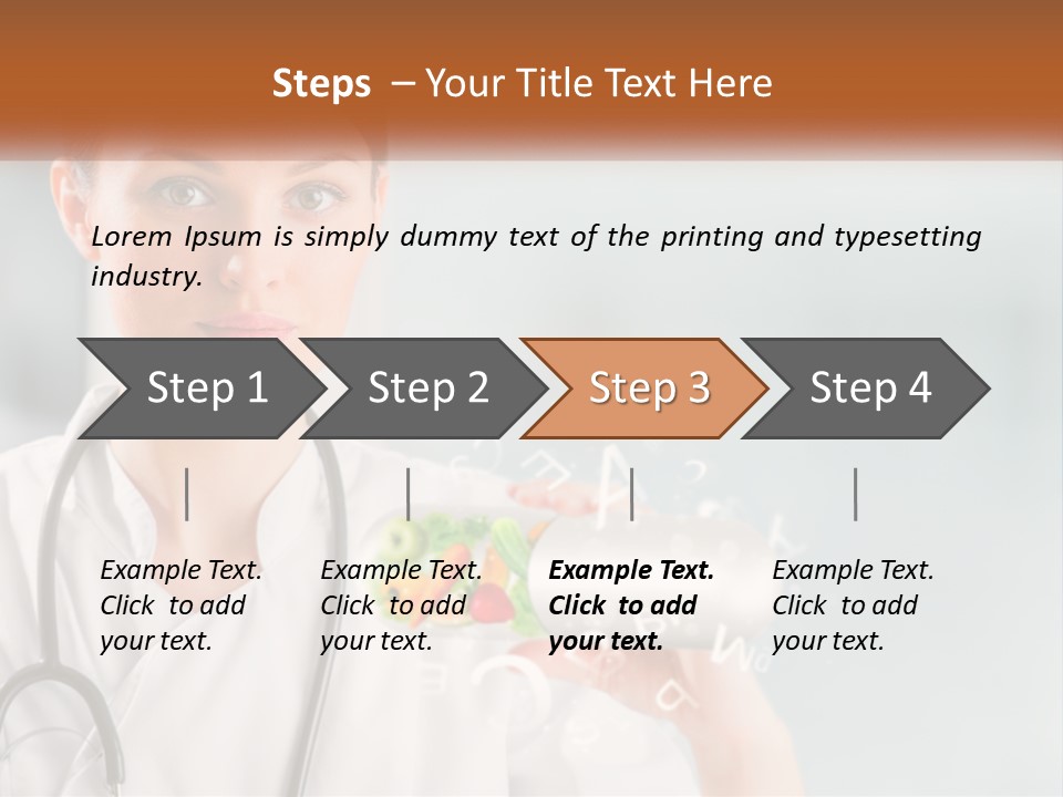 A Woman Doctor Is Holding A Plate Of Food PowerPoint Template