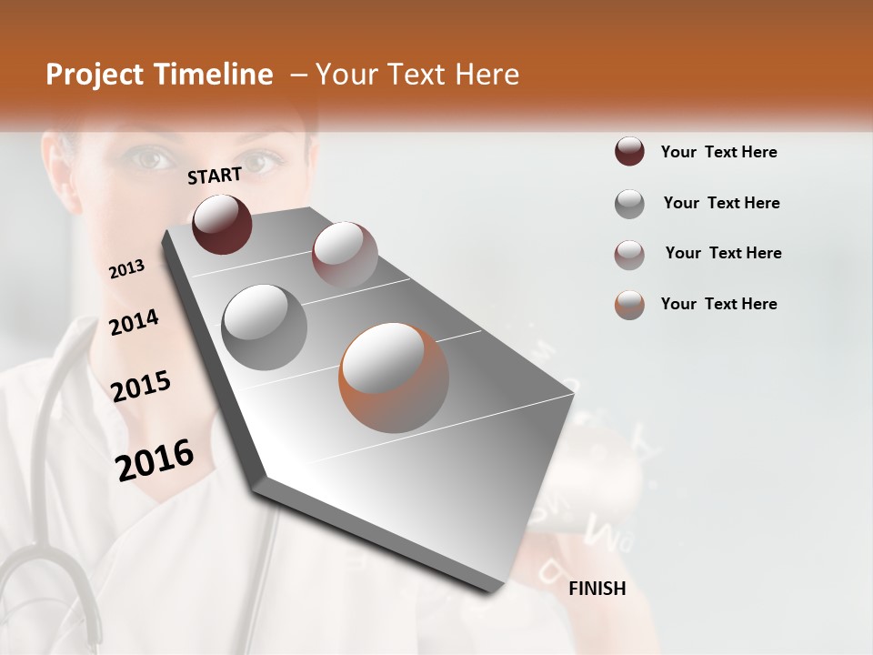 A Woman Doctor Is Holding A Plate Of Food PowerPoint Template