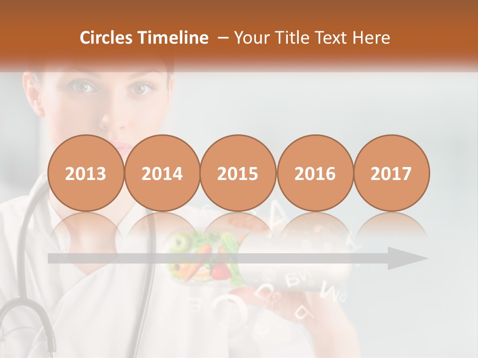 A Woman Doctor Is Holding A Plate Of Food PowerPoint Template