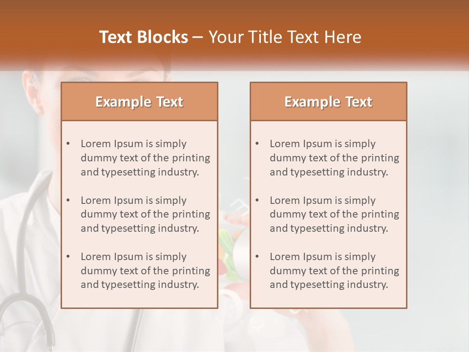 A Woman Doctor Is Holding A Plate Of Food PowerPoint Template