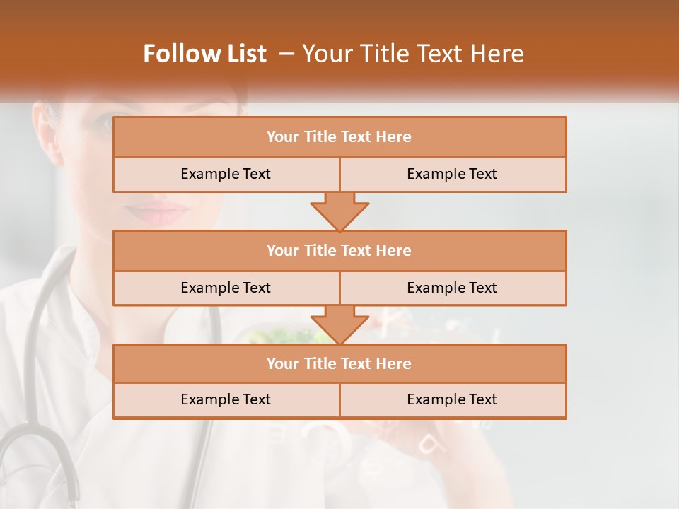 A Woman Doctor Is Holding A Plate Of Food PowerPoint Template