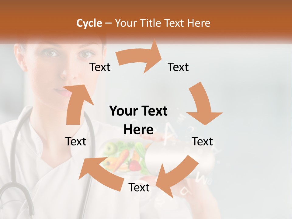 A Woman Doctor Is Holding A Plate Of Food PowerPoint Template