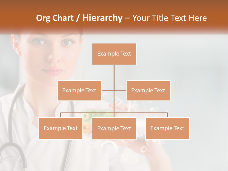 A Woman Doctor Is Holding A Plate Of Food PowerPoint Template