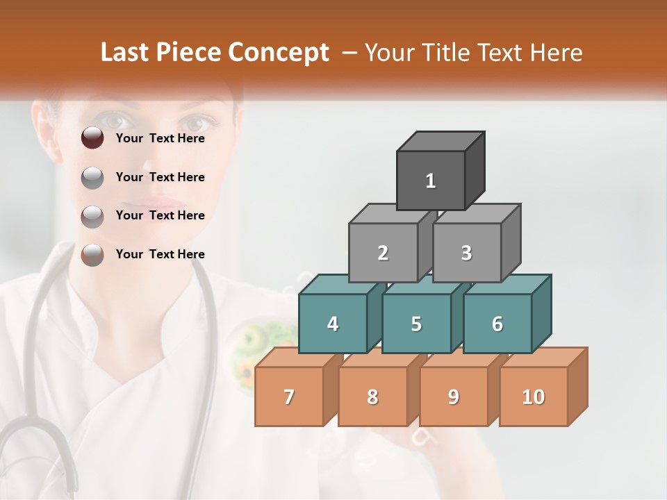 A Woman Doctor Is Holding A Plate Of Food PowerPoint Template