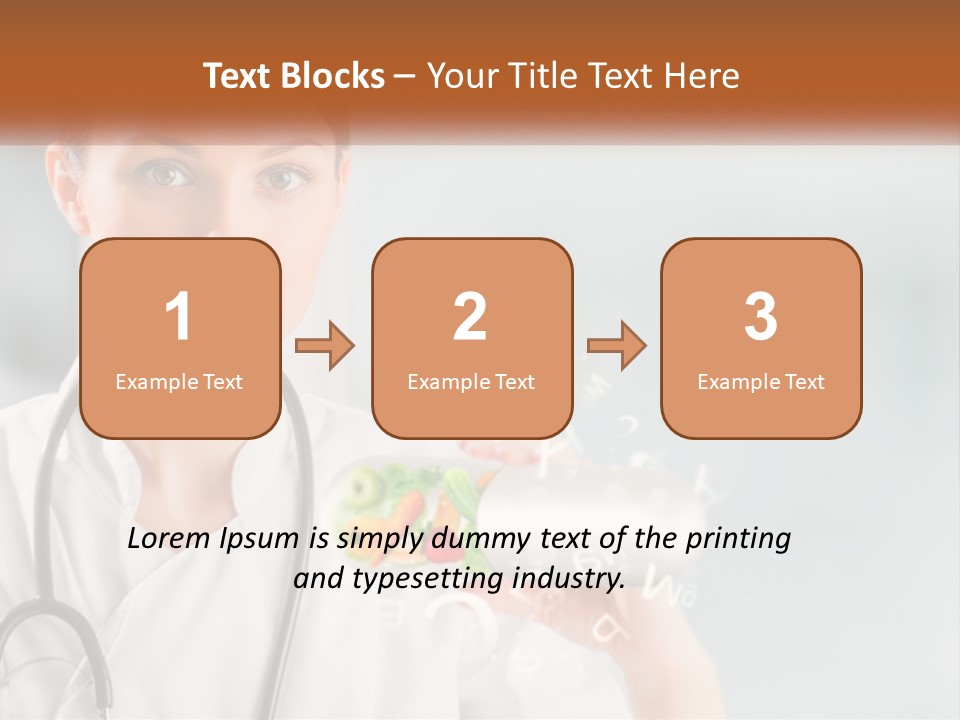 A Woman Doctor Is Holding A Plate Of Food PowerPoint Template