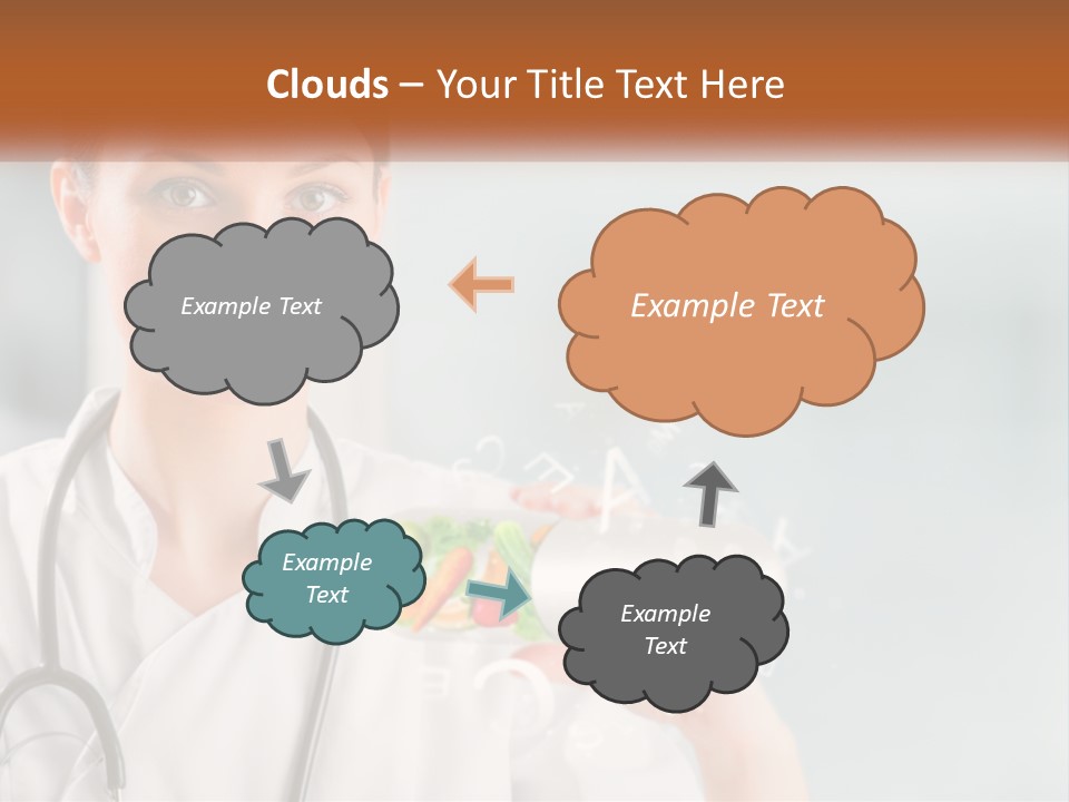 A Woman Doctor Is Holding A Plate Of Food PowerPoint Template
