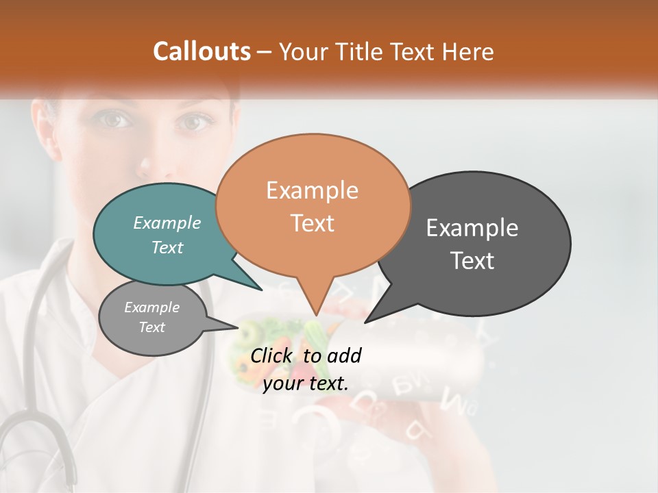 A Woman Doctor Is Holding A Plate Of Food PowerPoint Template