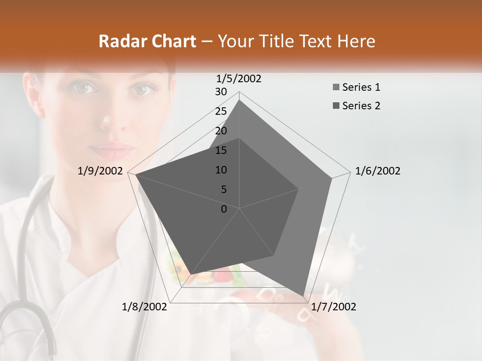 A Woman Doctor Is Holding A Plate Of Food PowerPoint Template
