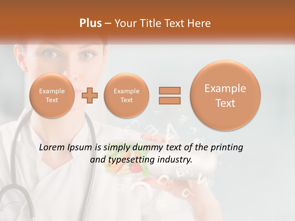 A Woman Doctor Is Holding A Plate Of Food PowerPoint Template