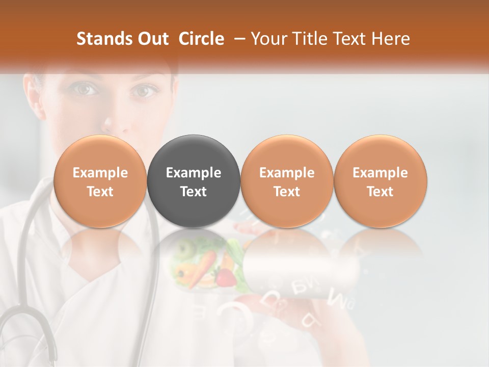 A Woman Doctor Is Holding A Plate Of Food PowerPoint Template