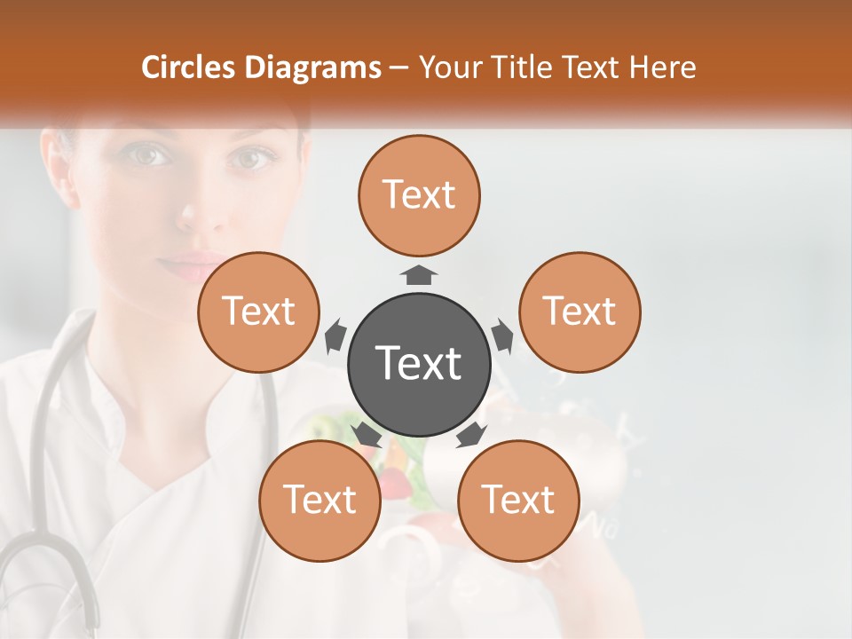 A Woman Doctor Is Holding A Plate Of Food PowerPoint Template