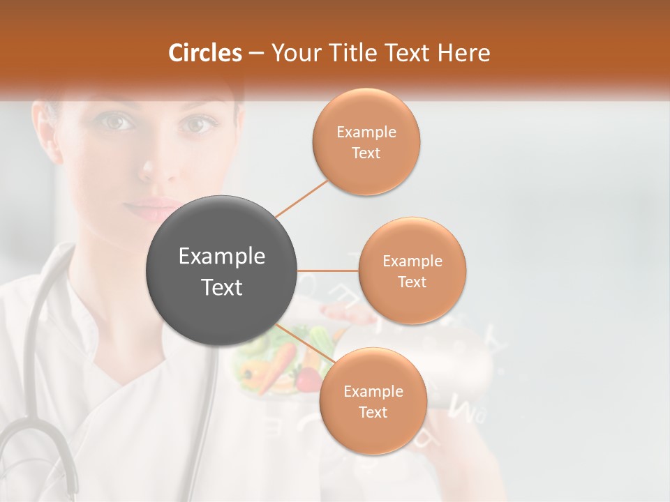 A Woman Doctor Is Holding A Plate Of Food PowerPoint Template