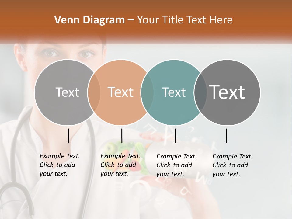 A Woman Doctor Is Holding A Plate Of Food PowerPoint Template