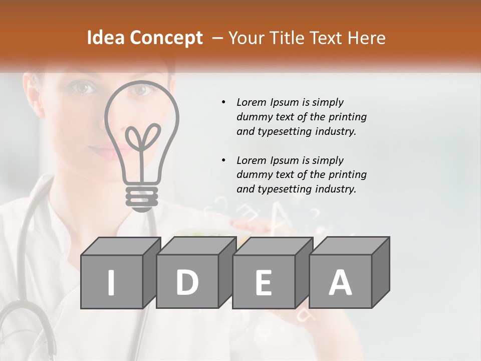 A Woman Doctor Is Holding A Plate Of Food PowerPoint Template
