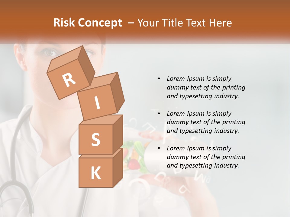 A Woman Doctor Is Holding A Plate Of Food PowerPoint Template