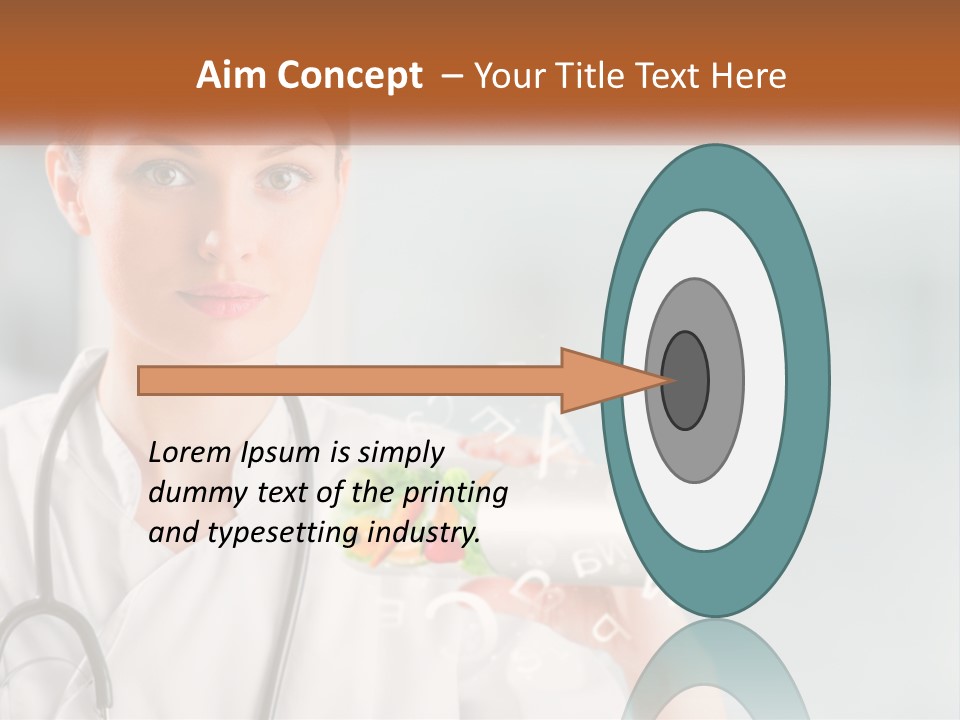 A Woman Doctor Is Holding A Plate Of Food PowerPoint Template