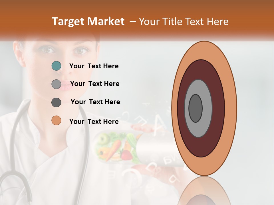 A Woman Doctor Is Holding A Plate Of Food PowerPoint Template