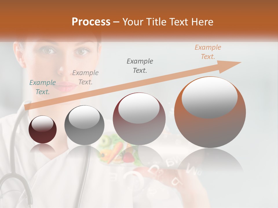 A Woman Doctor Is Holding A Plate Of Food PowerPoint Template