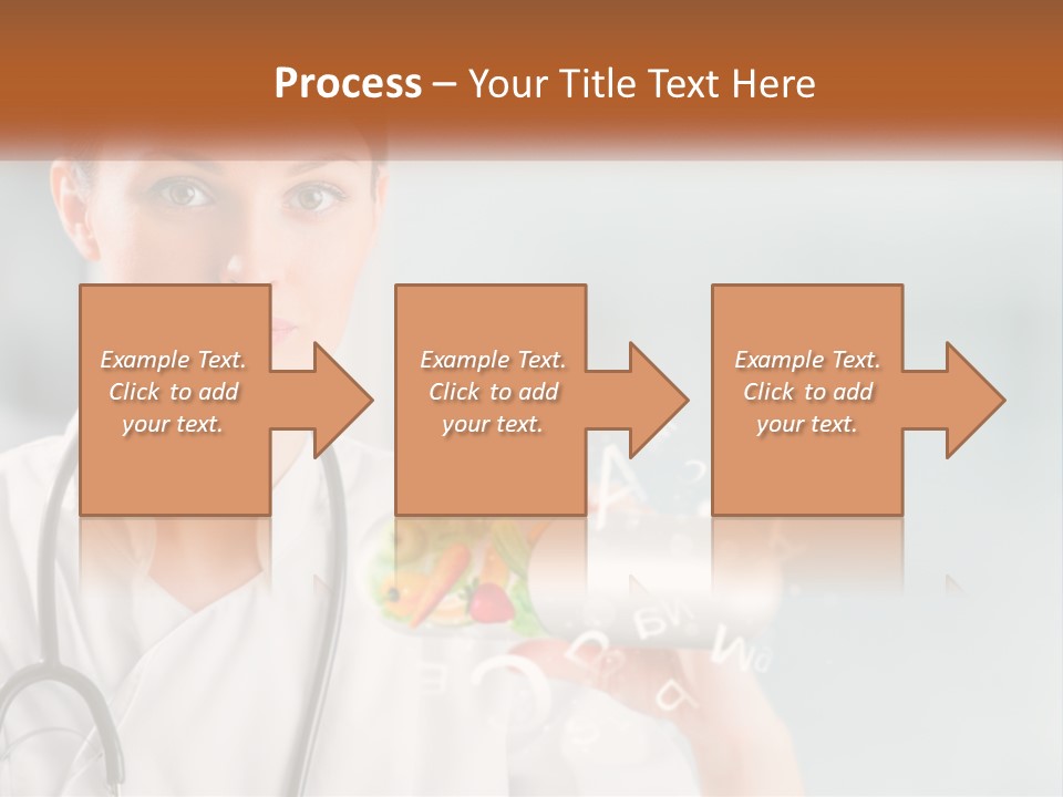 A Woman Doctor Is Holding A Plate Of Food PowerPoint Template