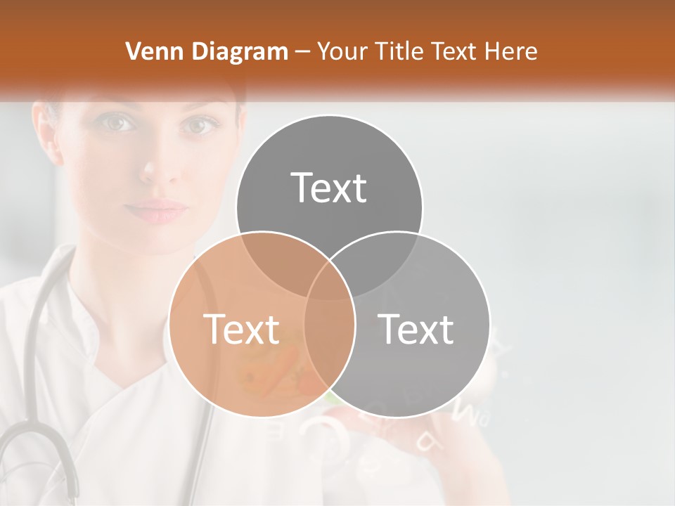 A Woman Doctor Is Holding A Plate Of Food PowerPoint Template