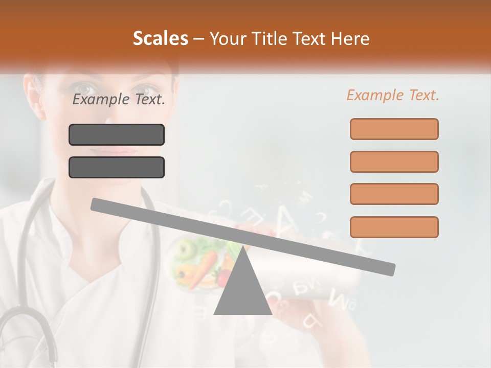 A Woman Doctor Is Holding A Plate Of Food PowerPoint Template