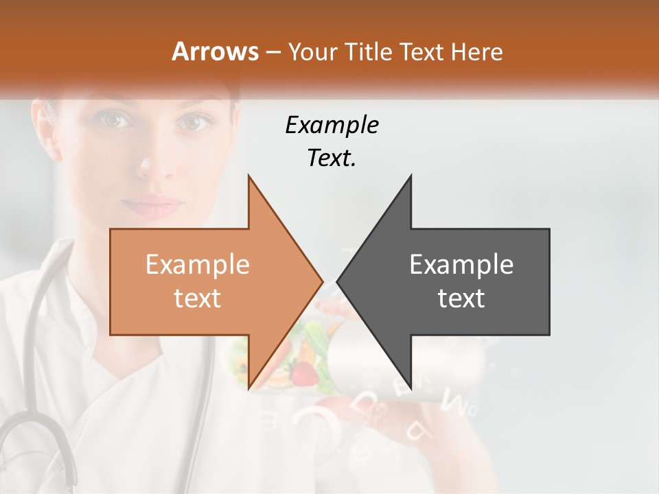 A Woman Doctor Is Holding A Plate Of Food PowerPoint Template