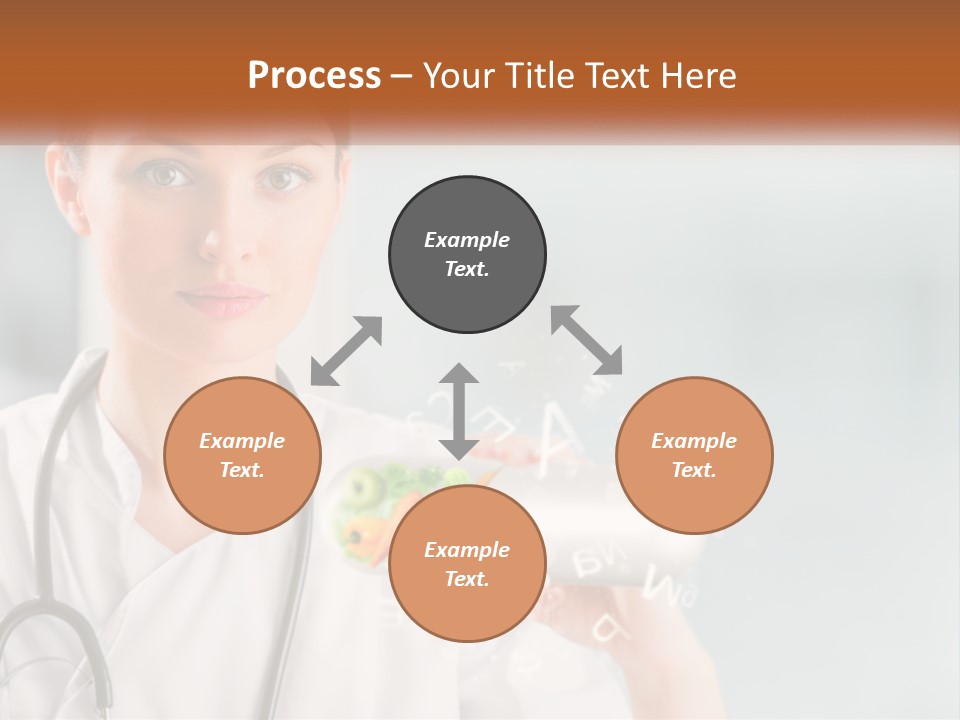 A Woman Doctor Is Holding A Plate Of Food PowerPoint Template