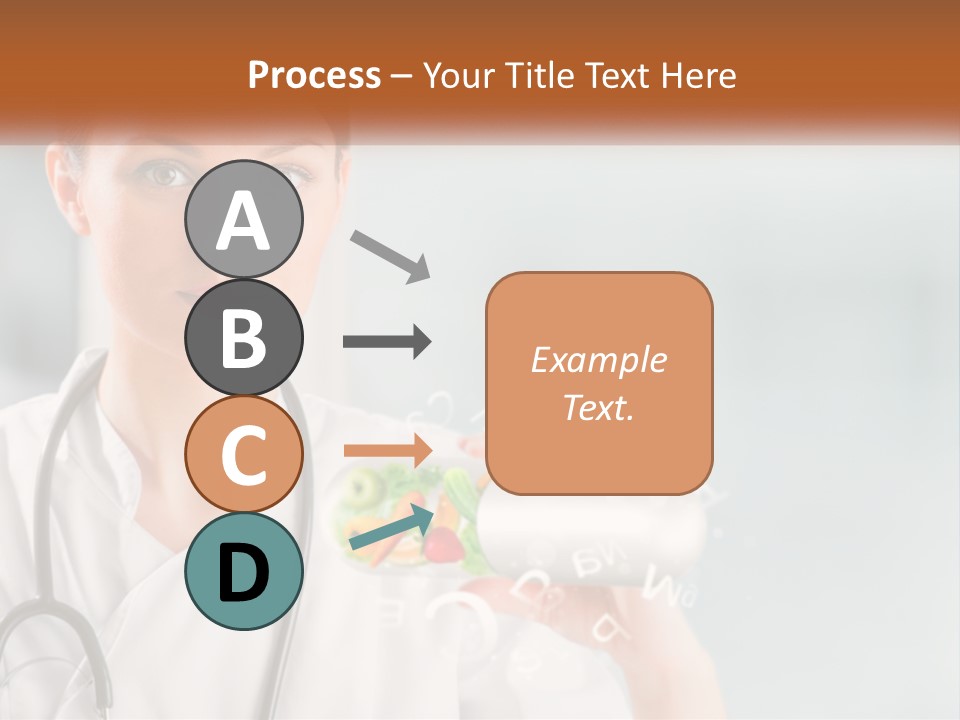 A Woman Doctor Is Holding A Plate Of Food PowerPoint Template
