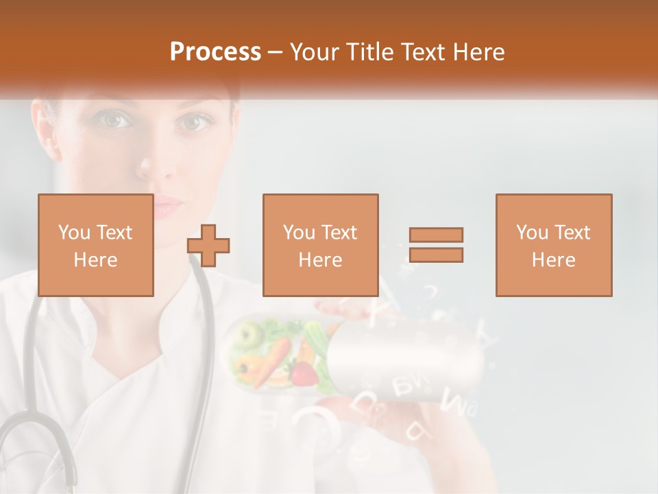 A Woman Doctor Is Holding A Plate Of Food PowerPoint Template