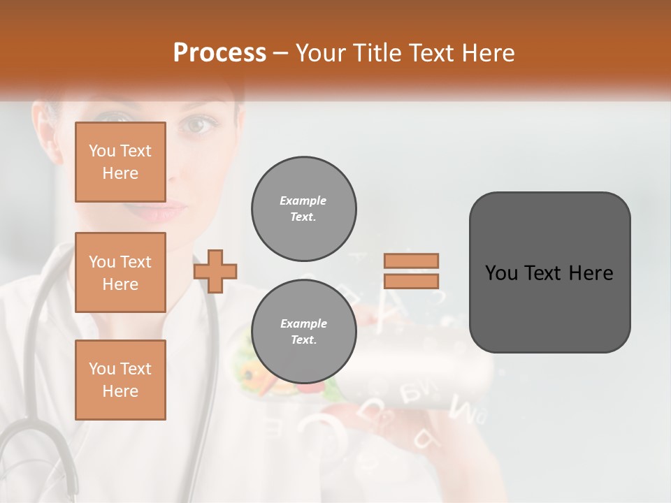 A Woman Doctor Is Holding A Plate Of Food PowerPoint Template