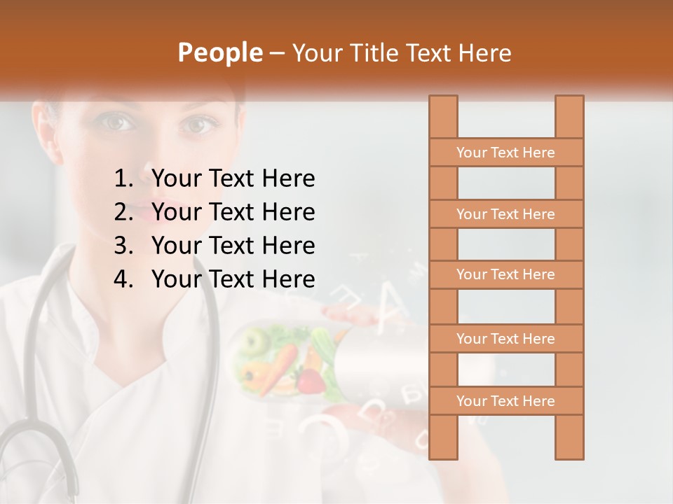 A Woman Doctor Is Holding A Plate Of Food PowerPoint Template