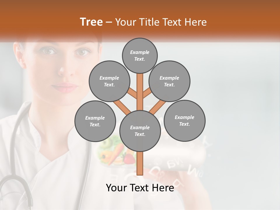 A Woman Doctor Is Holding A Plate Of Food PowerPoint Template