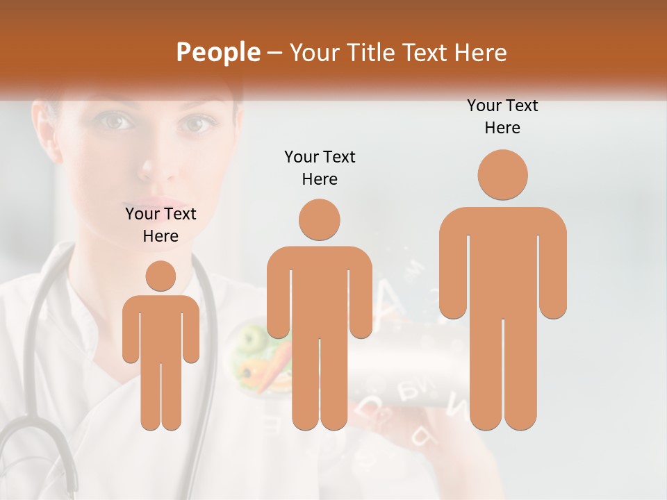 A Woman Doctor Is Holding A Plate Of Food PowerPoint Template