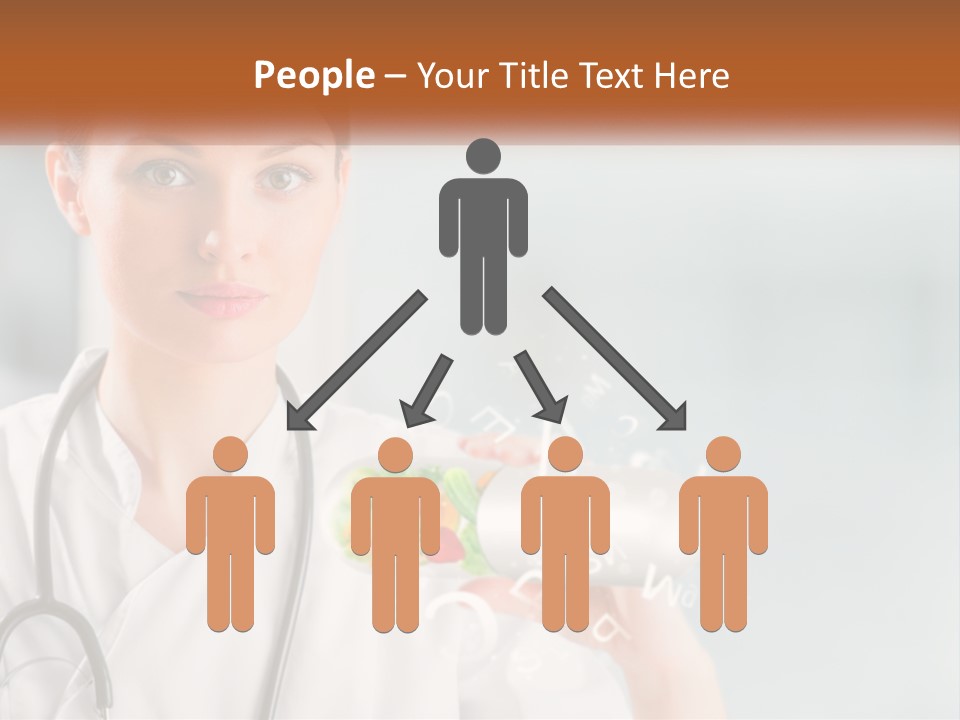 A Woman Doctor Is Holding A Plate Of Food PowerPoint Template
