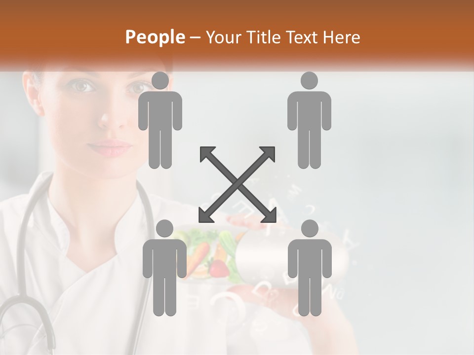 A Woman Doctor Is Holding A Plate Of Food PowerPoint Template