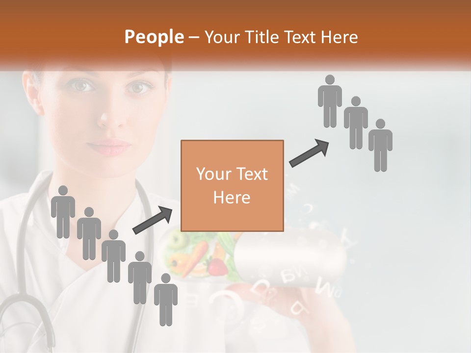 A Woman Doctor Is Holding A Plate Of Food PowerPoint Template