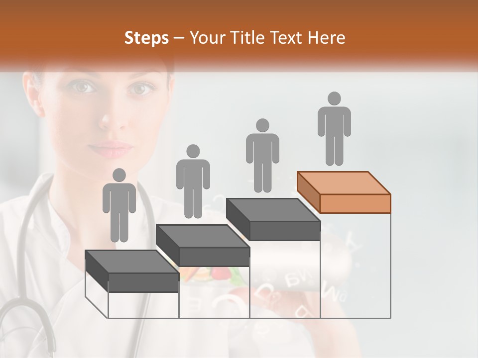 A Woman Doctor Is Holding A Plate Of Food PowerPoint Template