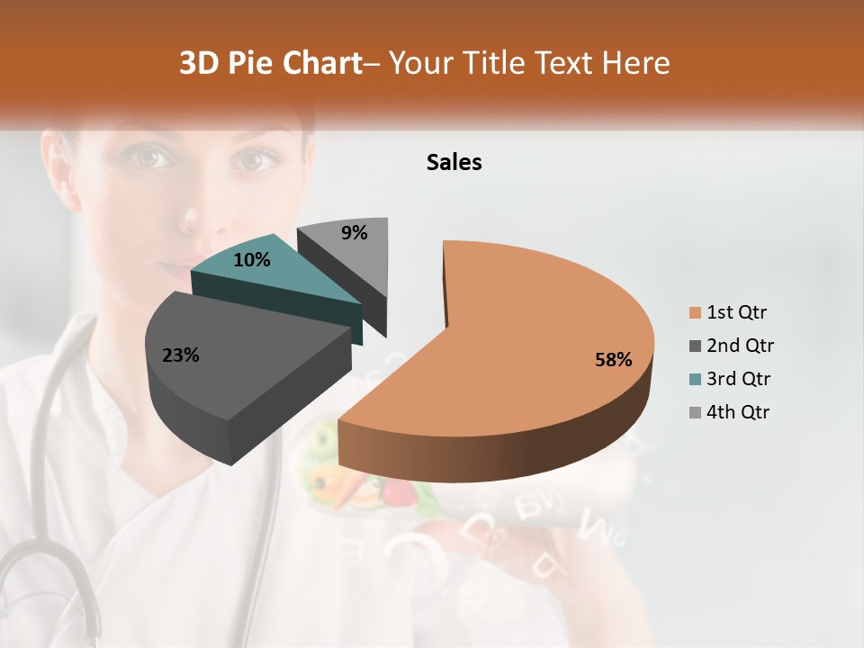 A Woman Doctor Is Holding A Plate Of Food PowerPoint Template
