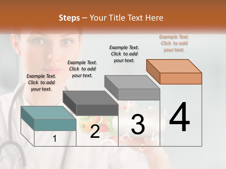 A Woman Doctor Is Holding A Plate Of Food PowerPoint Template