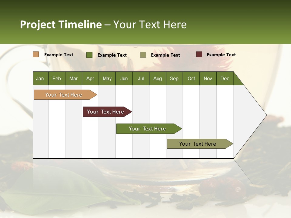 A Cup Of Green Tea With A Red Flower In It PowerPoint Template