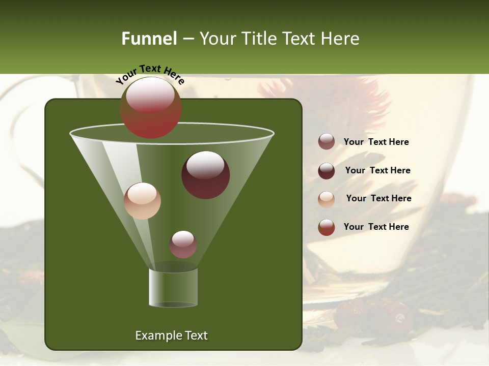 A Cup Of Green Tea With A Red Flower In It PowerPoint Template
